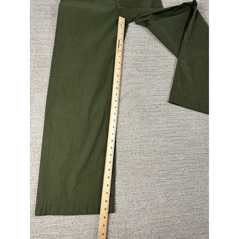 Maeve by Anthropologie The Colette Wide Leg Pants Green Linen Blend Size 28 - Picture 5 of 11